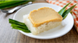 Coconut Sticky Date Rice with Thal Egg Custard